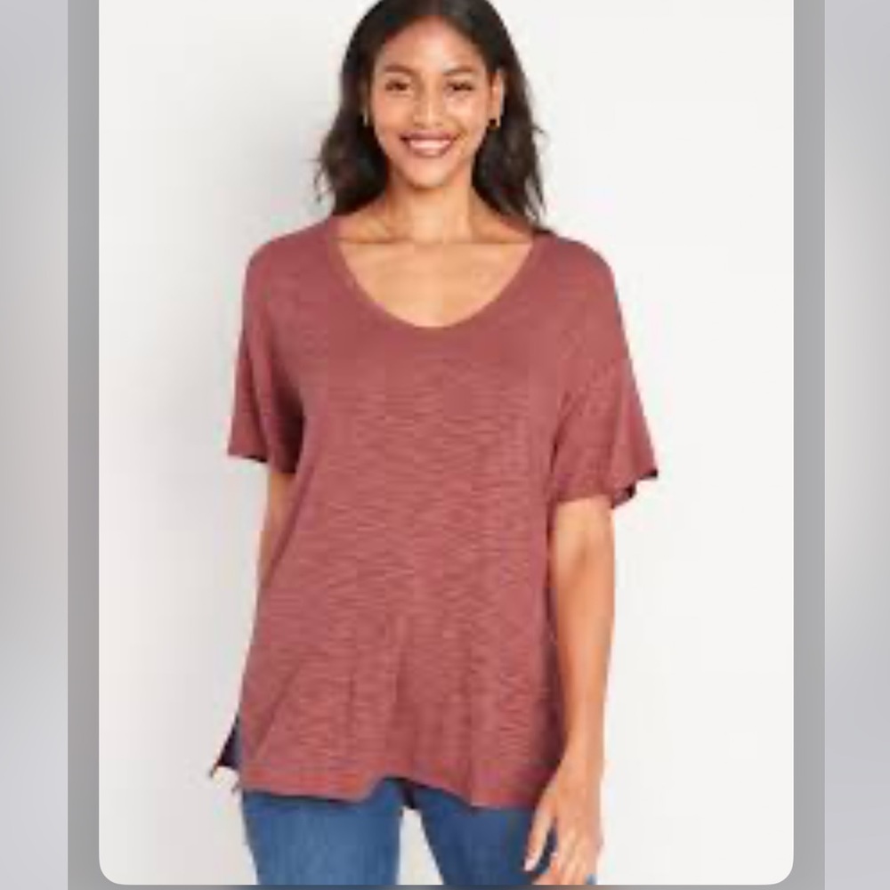 Old Navy Oversized Relaxed Fit Lightweight Luxe Tunic T-Shirt Size Small